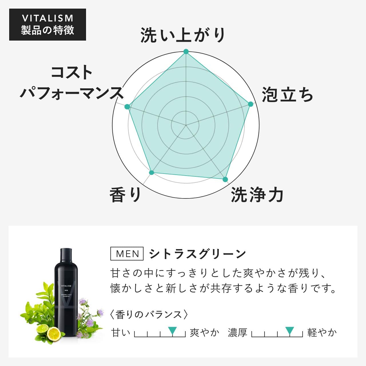 バイタリズム(VITALISM) スカルプケア シャンプー ノンシリコン for MEN (男性用) 350ml – カイセキストア＋